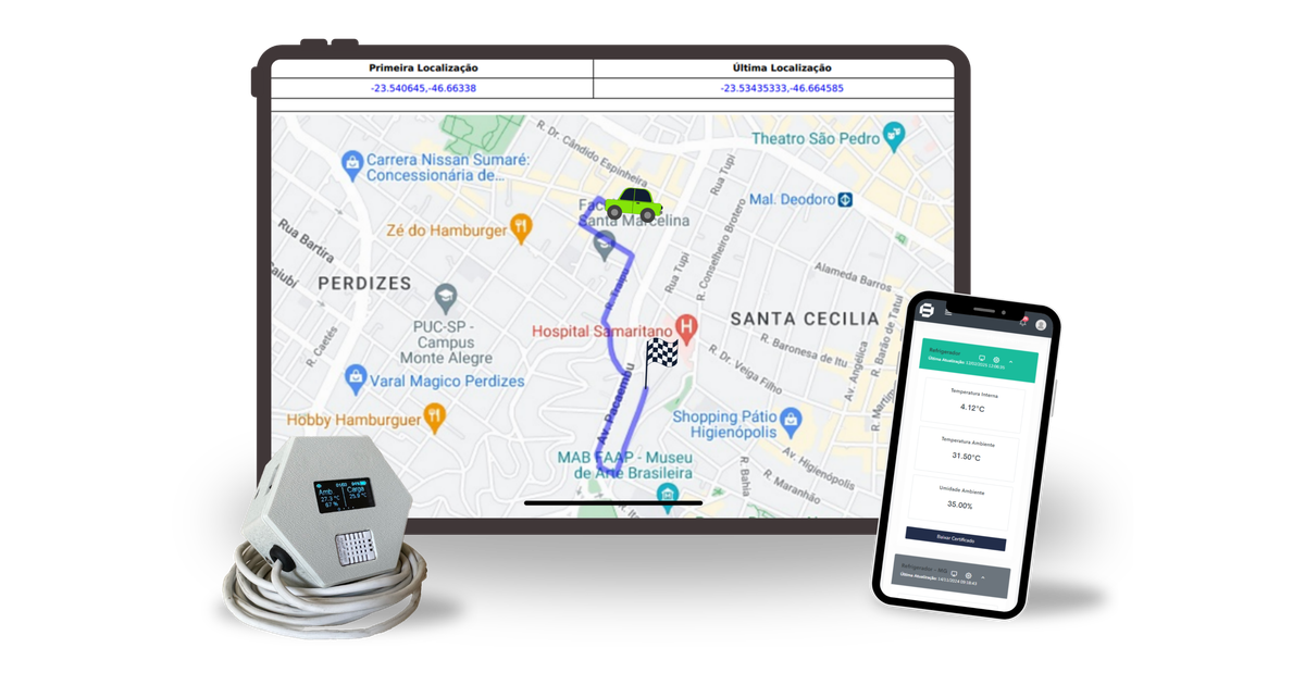 Monitoramento de transporte em caixas térmicas e rotas críticas - Monitoramento para Caixas Térmicas em Centros de Logística